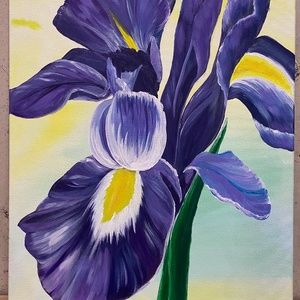 Purple Iris Painting